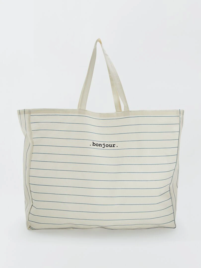 Tote bag XXL en toile Blanc