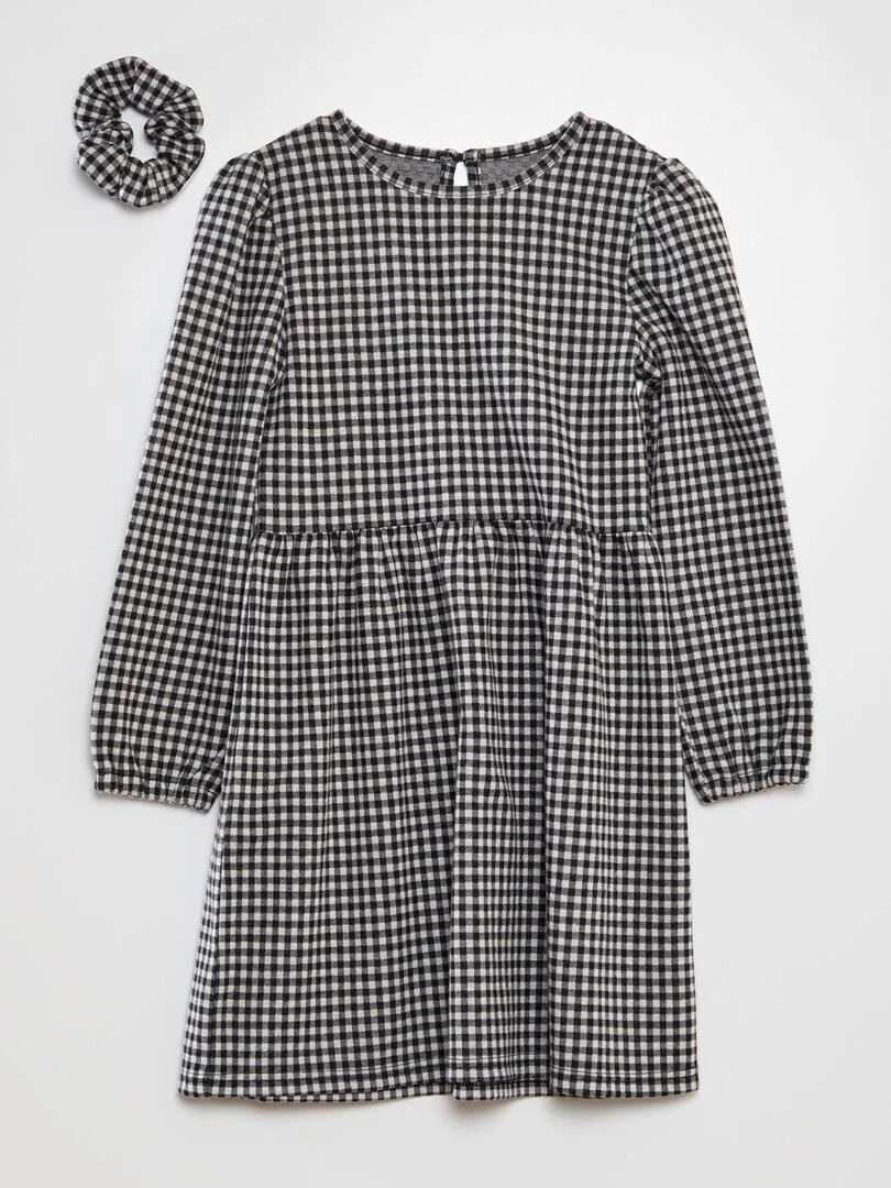 Robe en flanelle Noir