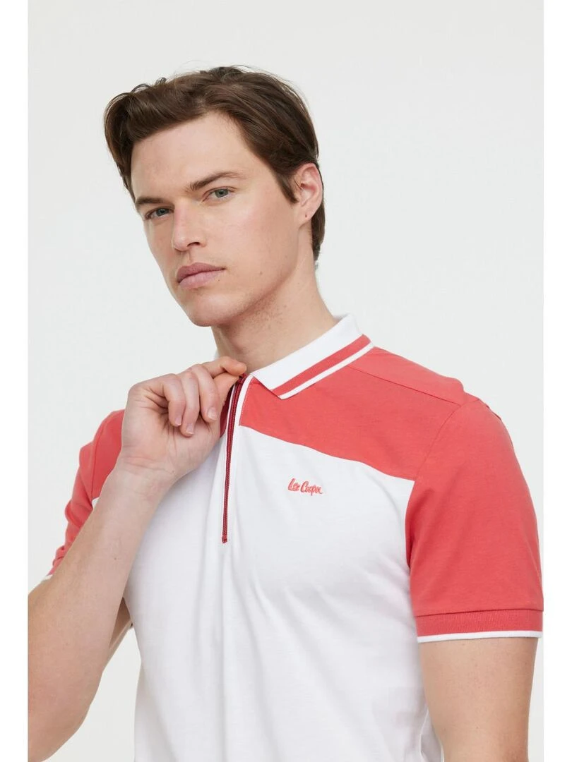 Lee Cooper   Polo manches courtes coton regular BECHIO MC   Rouge