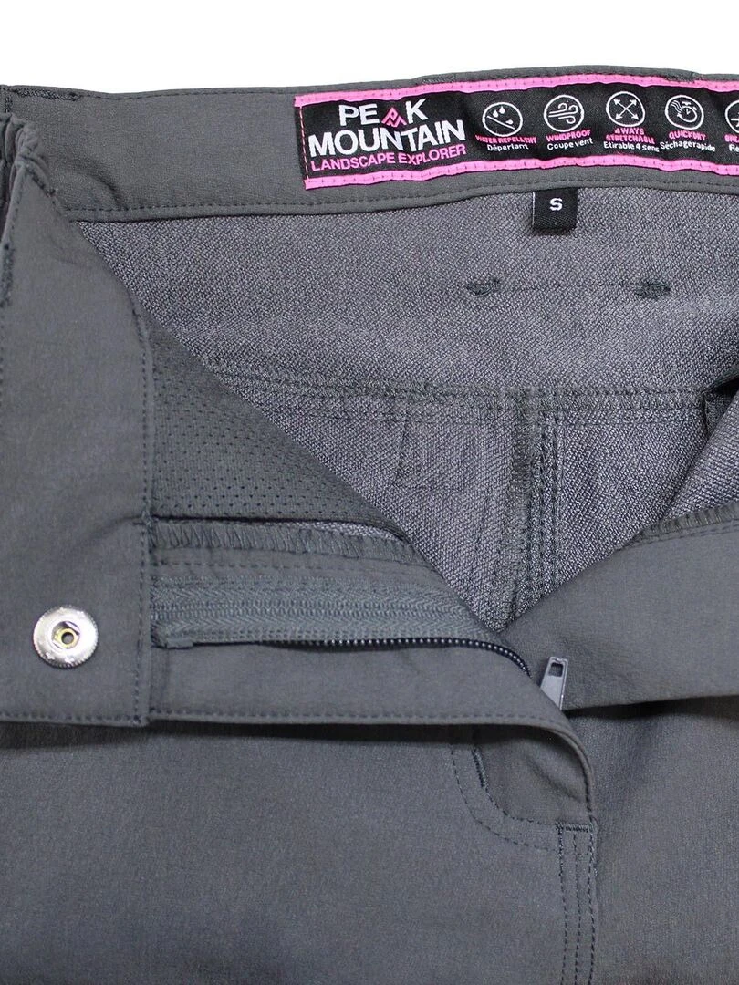 Pantalon de randonnée femme ABOR   PEAK MOUNTAIN   Gris