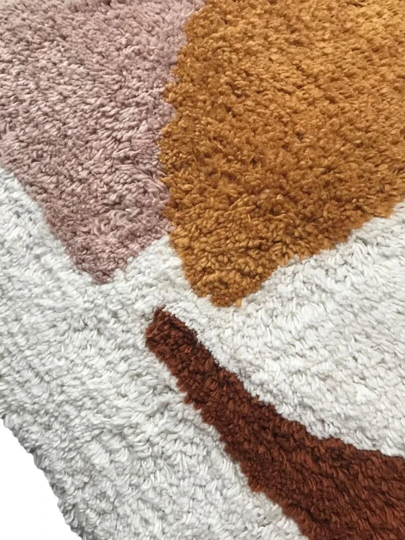 Coussin tufté imprimé 'RETRO MOOD' 'TODAY'   Rose