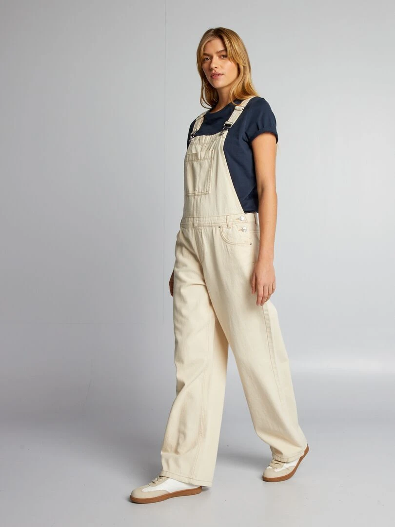 Salopette en jean   Beige