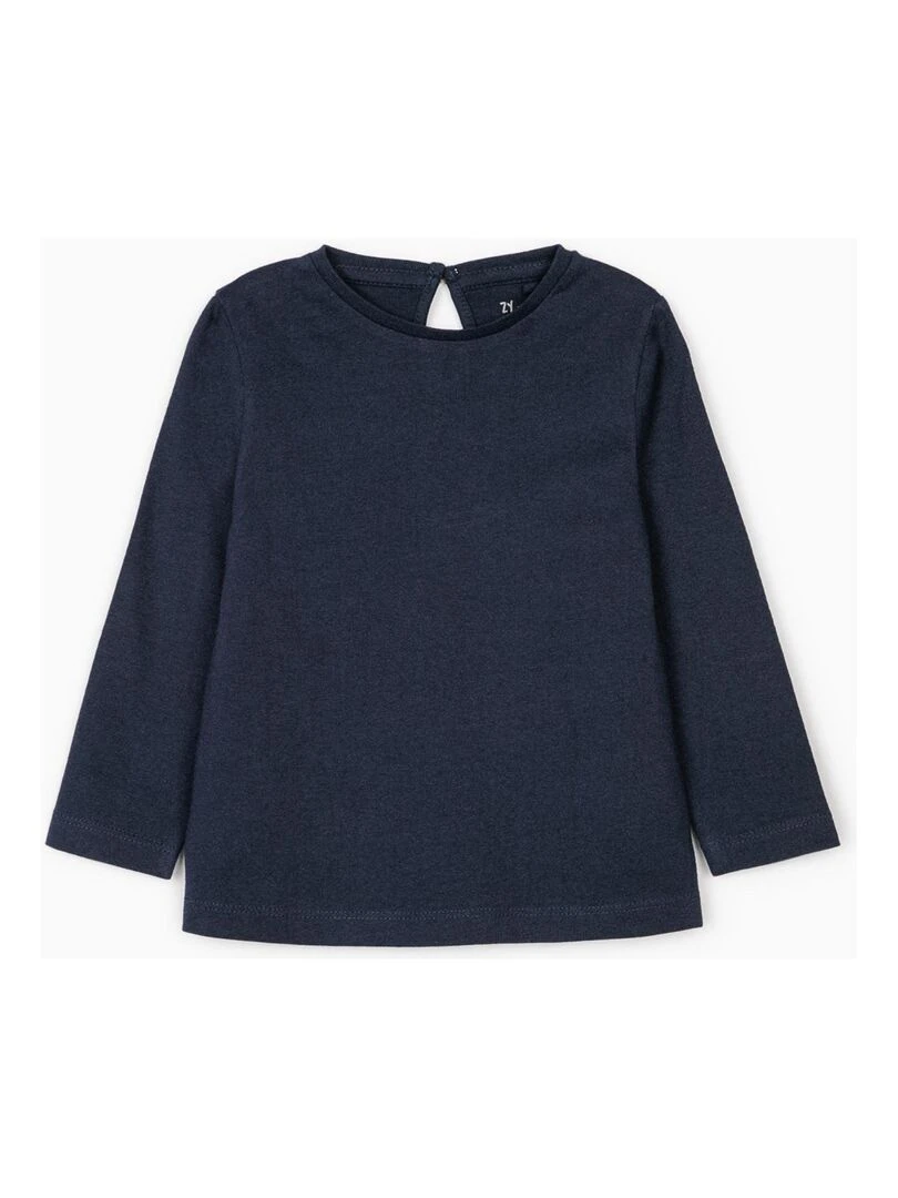 2 T Shirts Manches Longues Bébé Fille manches longues DISRUPTION   Bleu nuit
