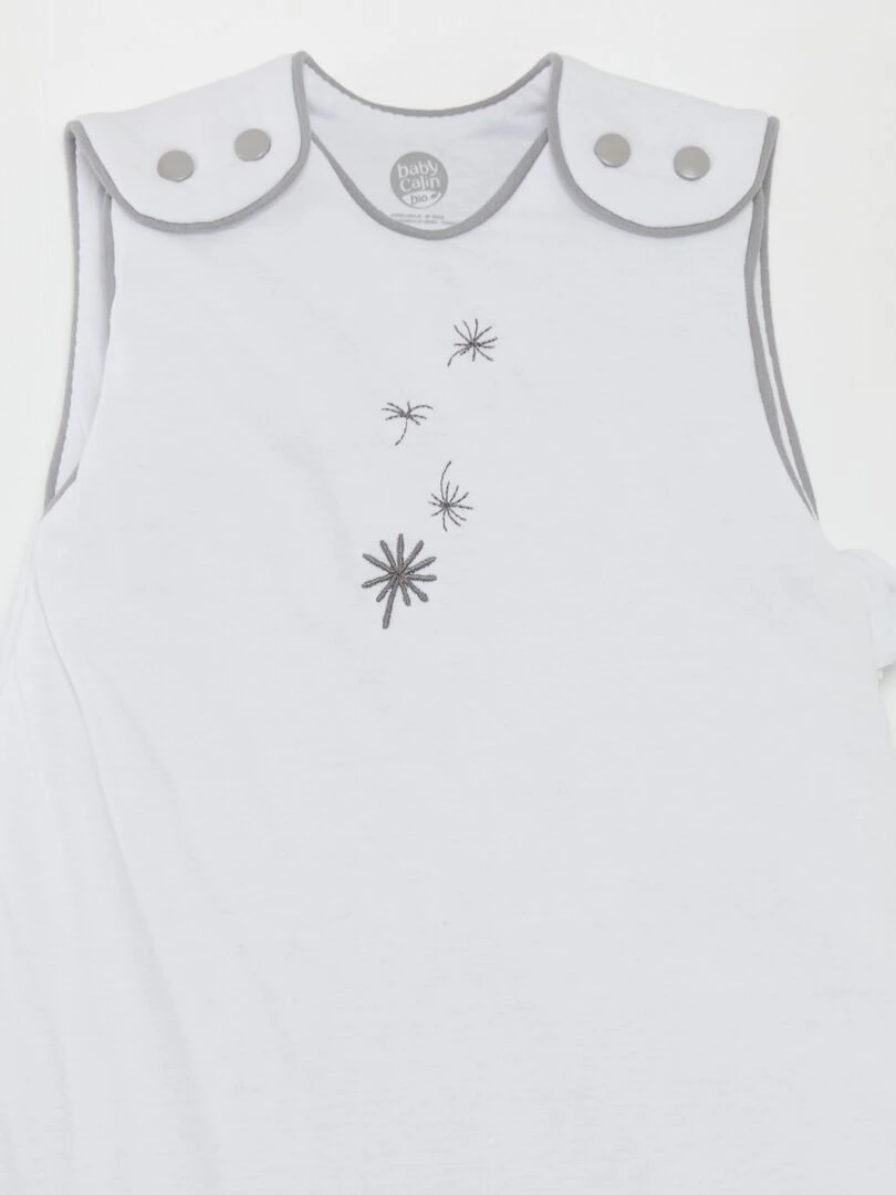 Gigoteuse douillette en velours   TOG 2.5   blanc/gris
