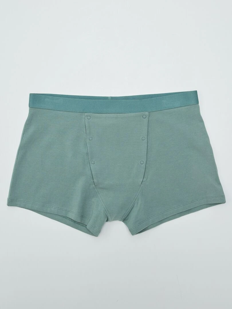 Lot de 2 boxers avec ouverture à pressions   So Easy   Bleu/vert