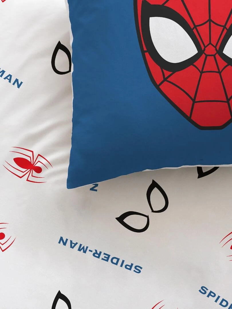 Parure de lit imprimée 100% coton SPIDERMAN HOME BASIC Bleu marine