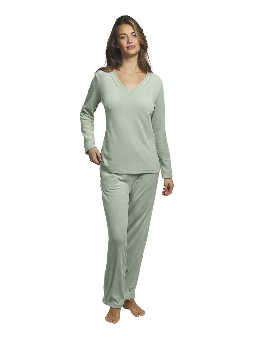 Tenue détente et intérieur pyjama pantalon haut Polar Soft Vert