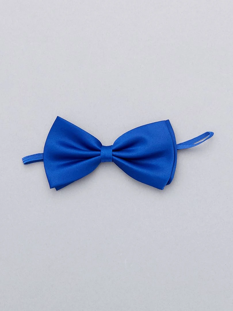 Noeud papillon uni   bleu