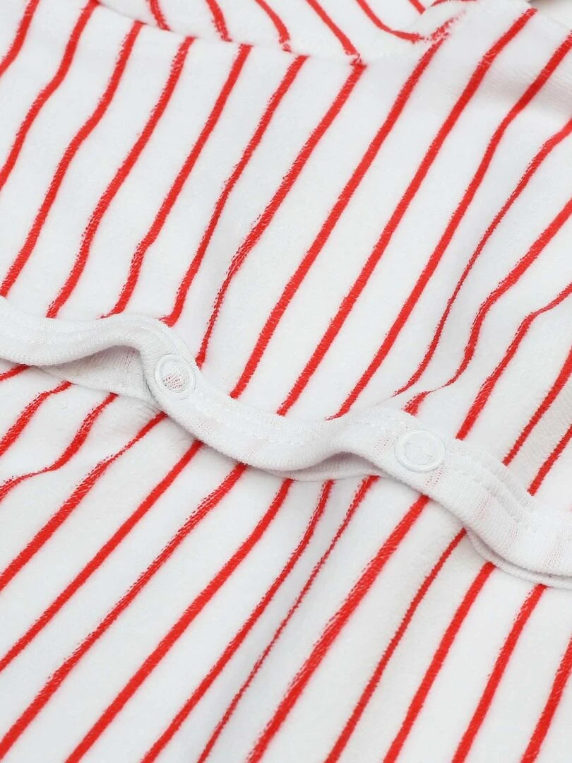 Dors bien bébé marinière rouge   Rouge