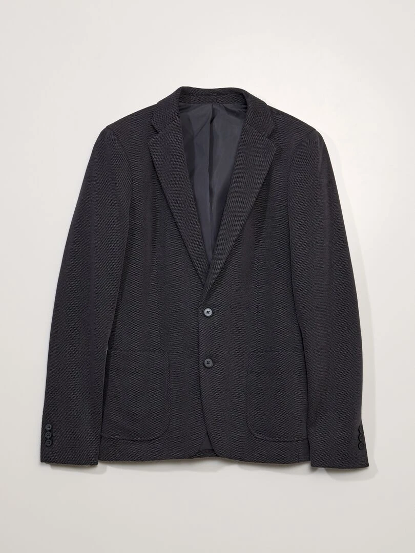 Veste de costume en maille piquée Gris