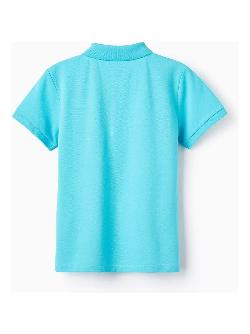 Polo en Coton pour Garçon manches courtes Bleu clair