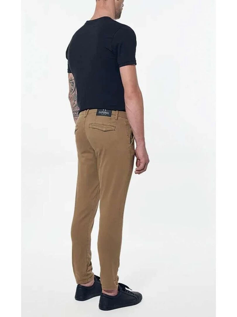KAPORAL   Pantalon coton mélangé slim chino   Beige