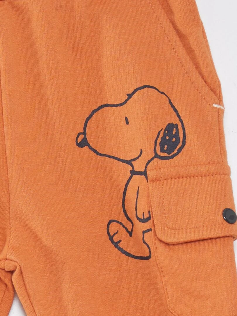 Pantalon 'Snoopy' poches à rabat Orange