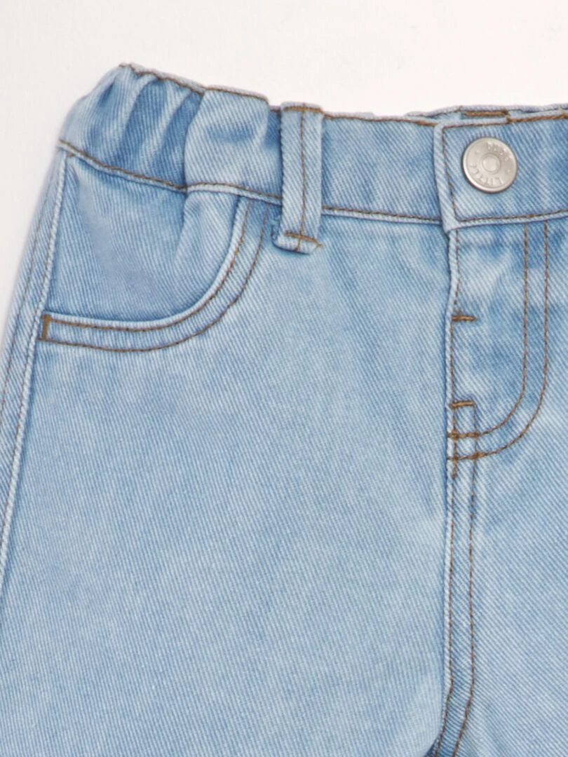 Ensemble t shirt + short en jean   2 pièces   Blanc