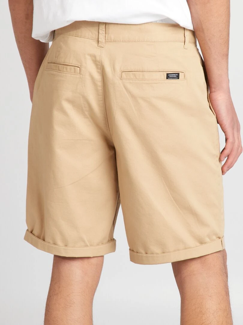 Short chino droit   Beige