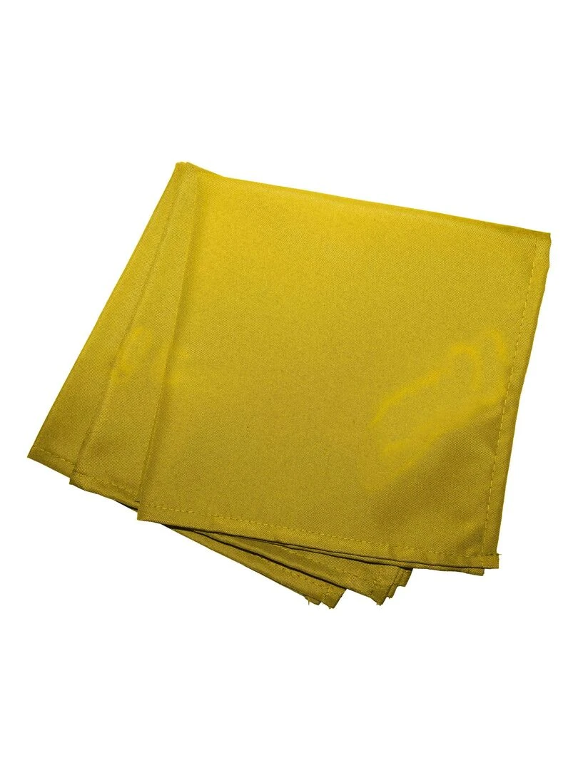 3 Serviettes de table Collection Uni Essentiel Top couleur Jaune