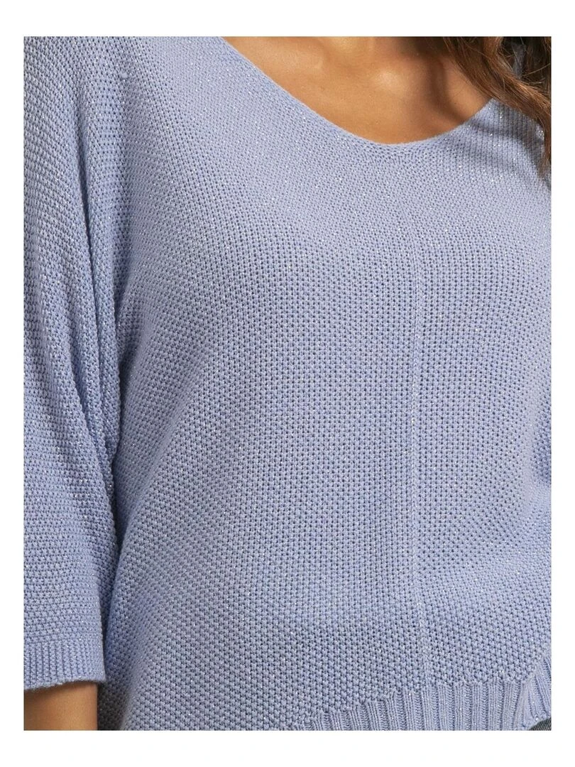 Pull fin paillettes KOLIANE   Bleu ciel