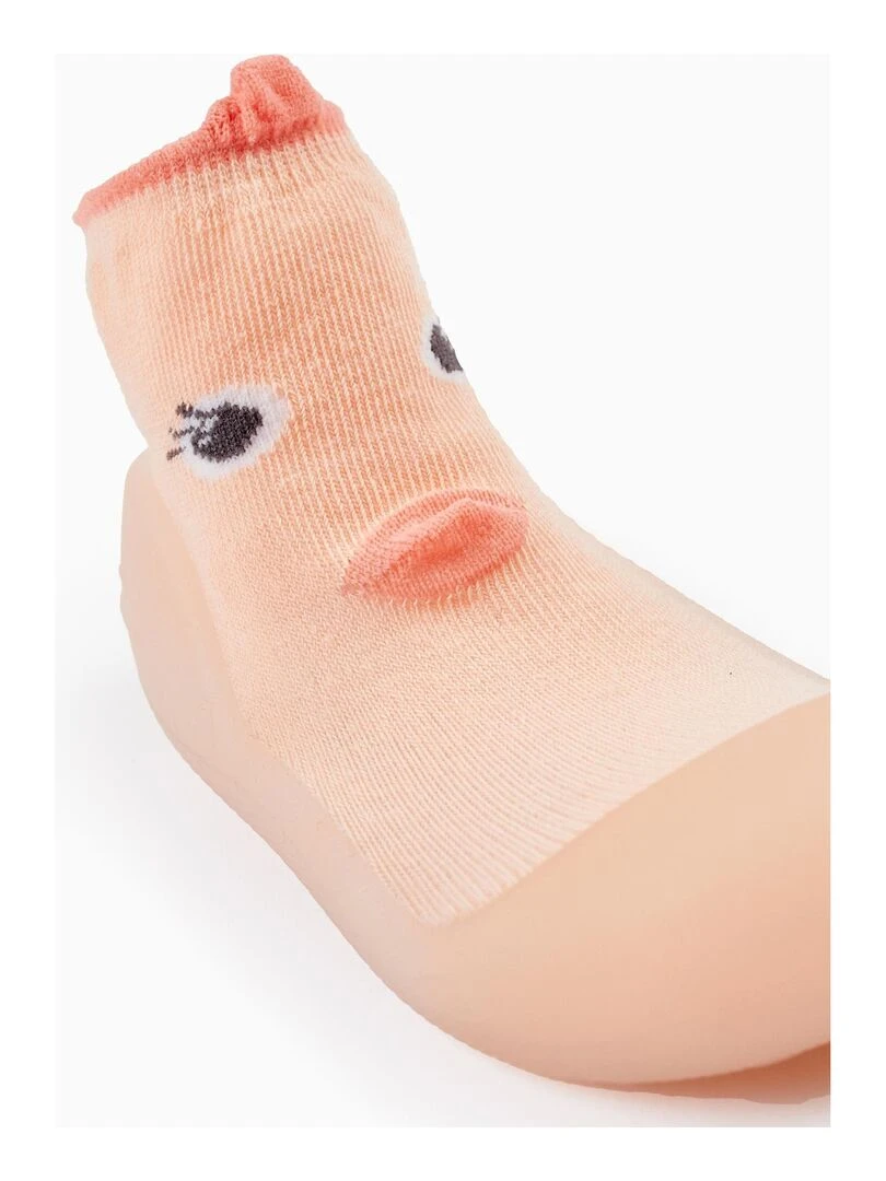 Steppies Chaussons Chaussettes Pour Bébé 'Poussin'   Rose