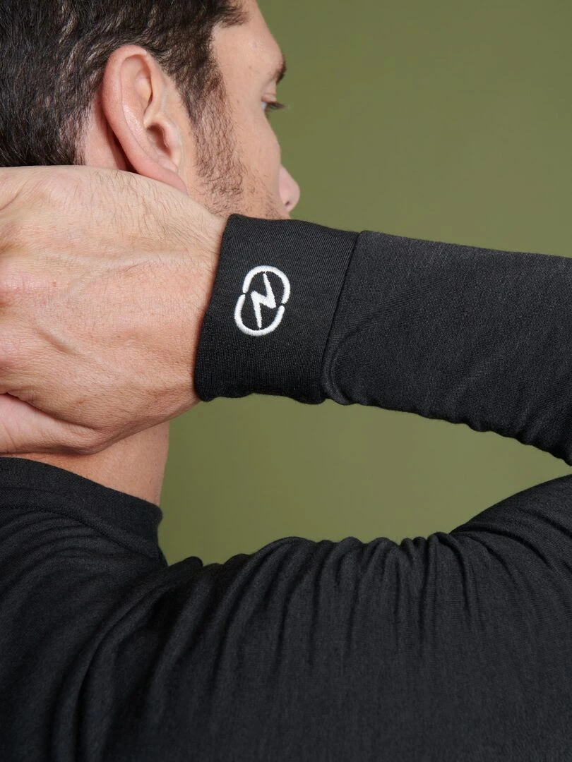 T shirt col rond Comfort Thermolactyl 4 homme   DamartSport   Noir