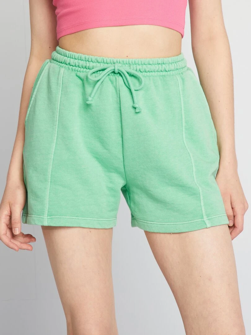 Short en molleton fin Vert