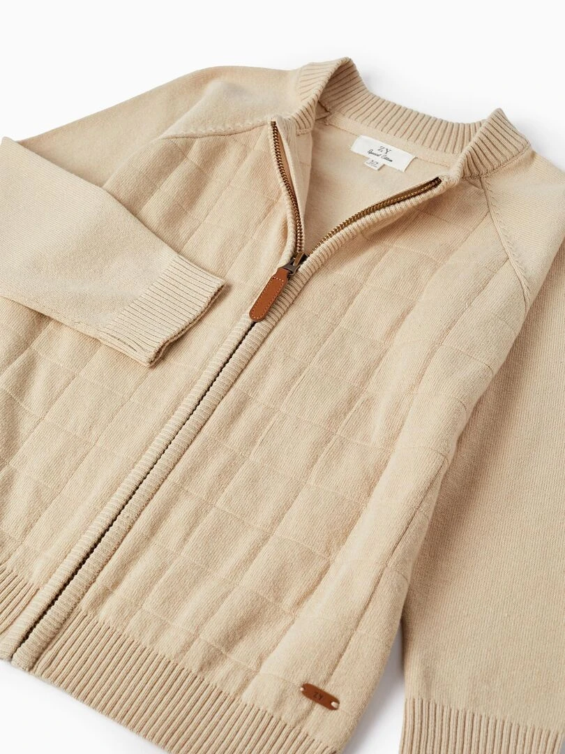 Gilet en Maille pour Garçon  ATLANTIC COMPANY   Beige clair