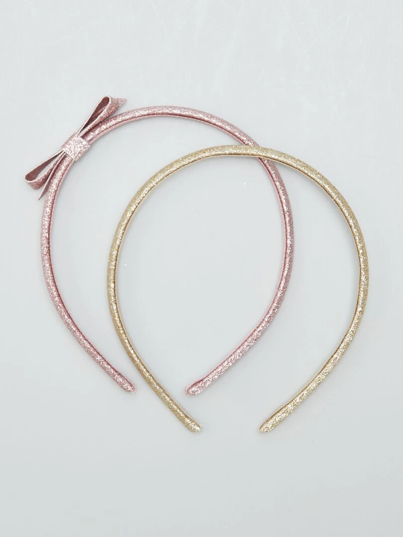 Duo de serre tête pailletés Rose