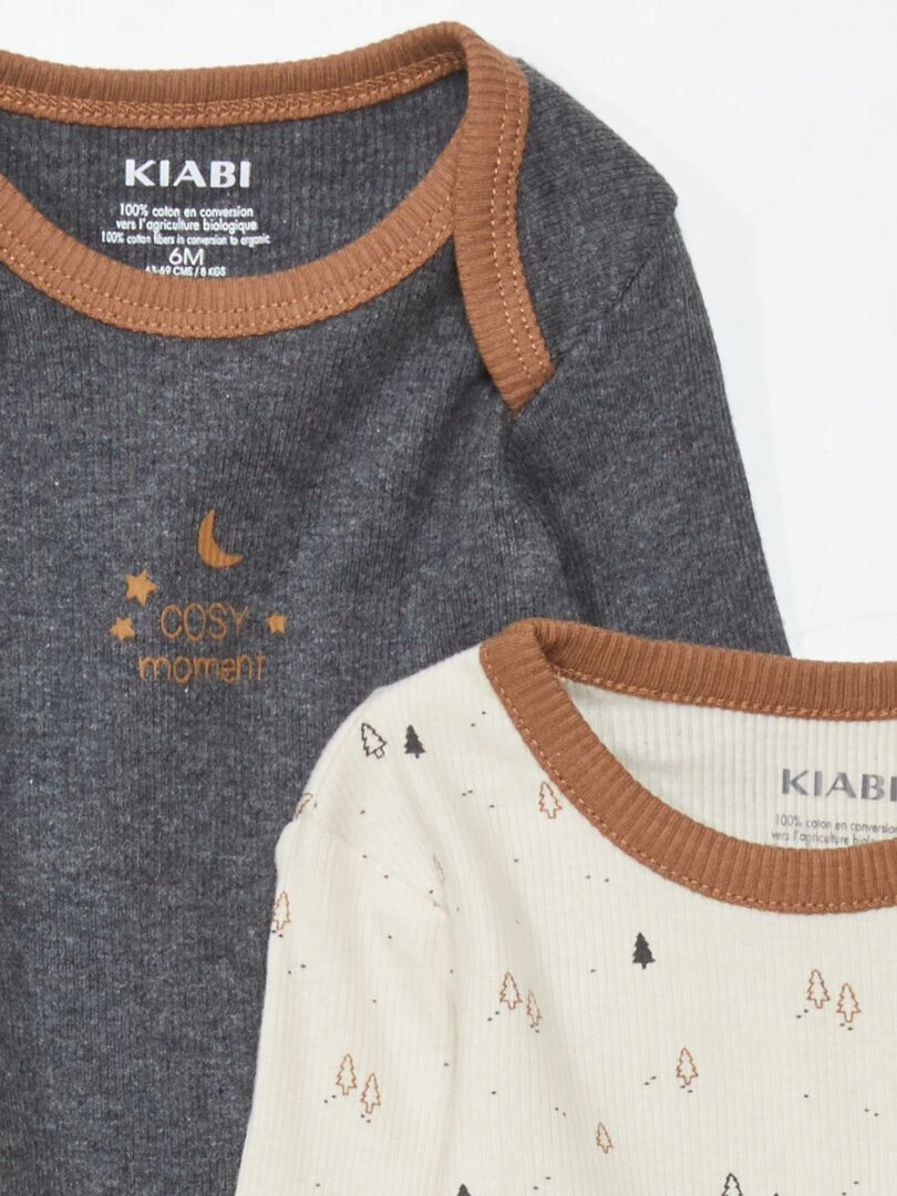 Bodies pur coton   Blanc/gris