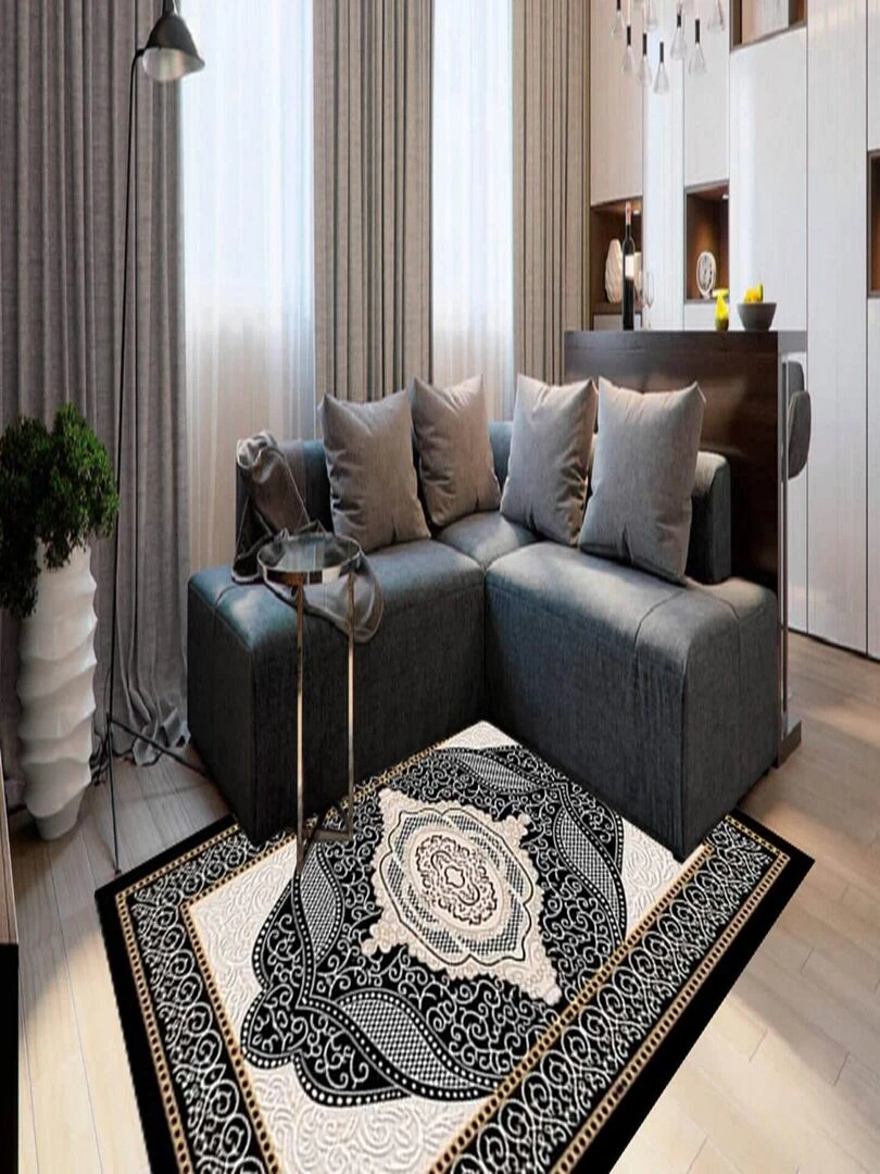 Tapis OTTOMAN Noir Noir