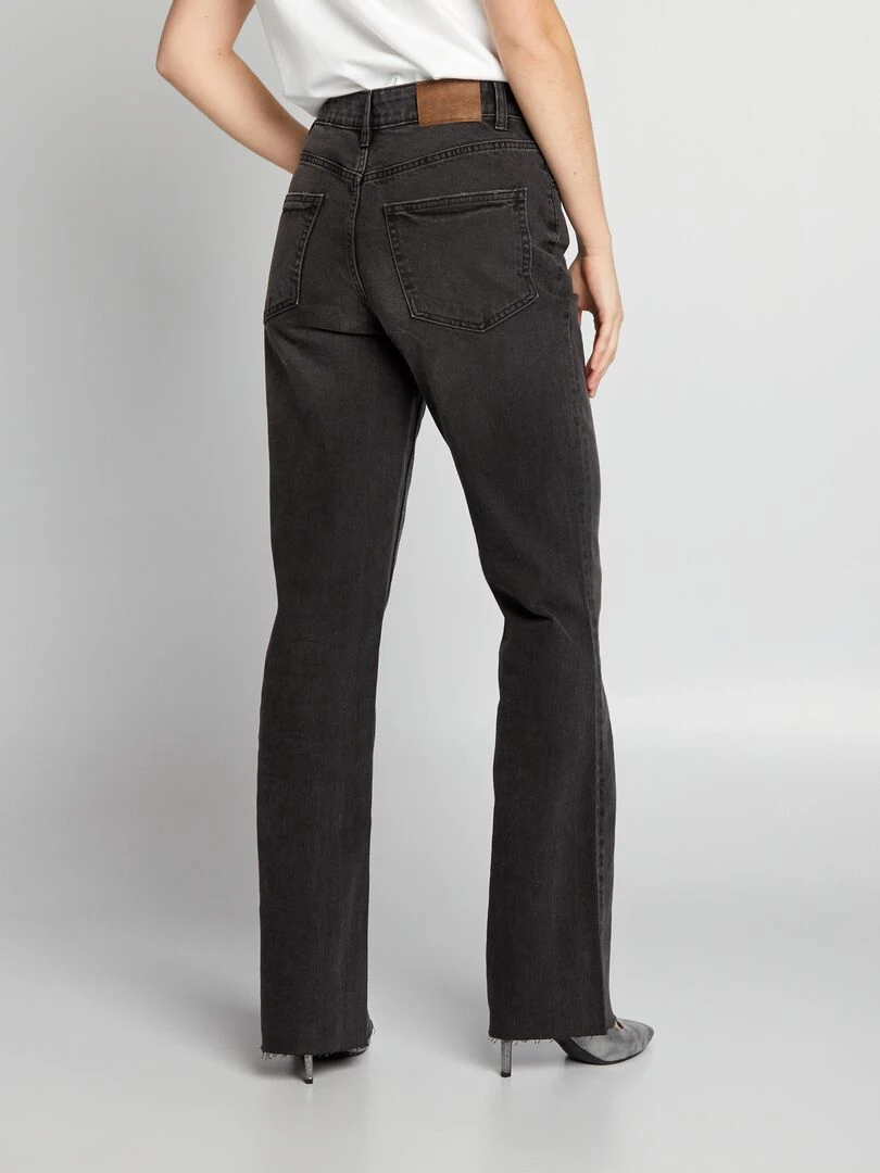 Jean flare à taille haute   Noir