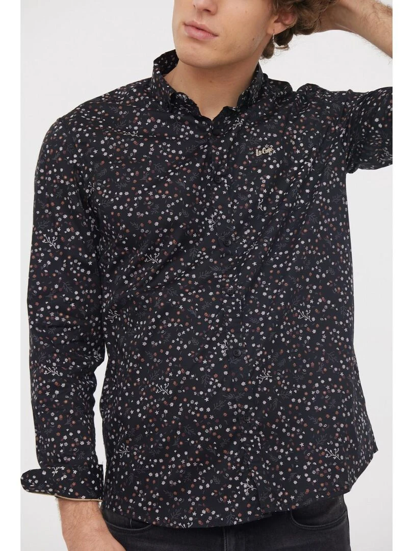 Lee Cooper   Chemise manches longues coton regular DERTY   Noir