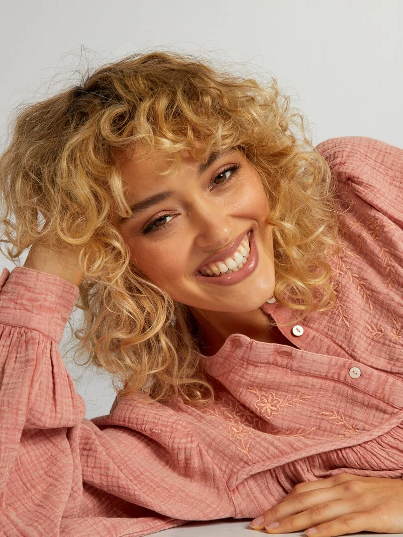 Chemise bohème   Rose