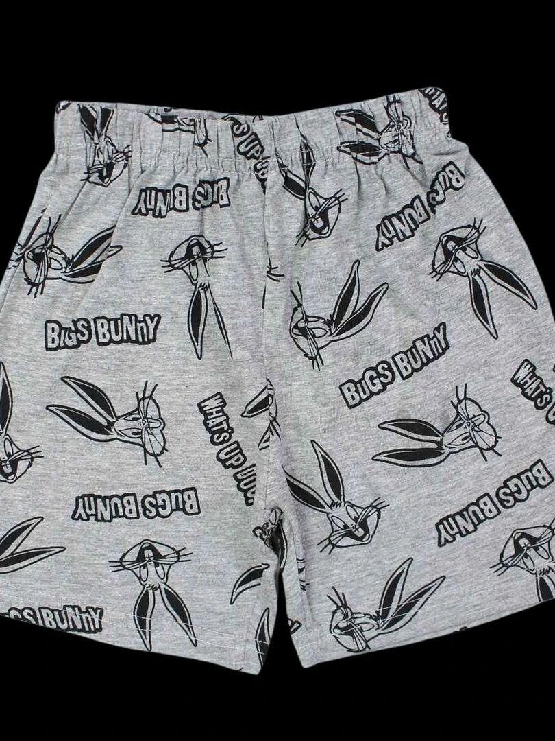 Looney Tunes   Ensemble ​​T shirt short garçon Imprimé Bugs Bunny   Noir