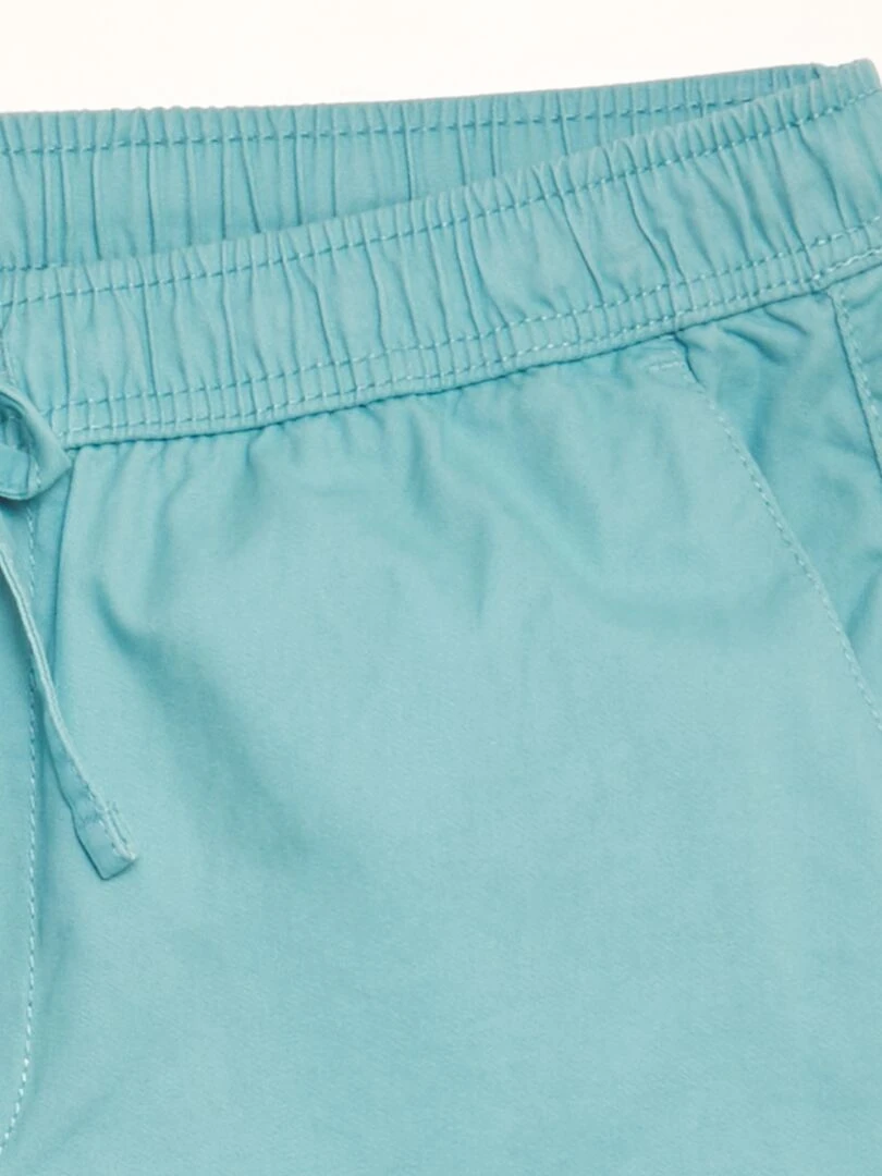Bermuda chino avec taille élastiquée   Bleu