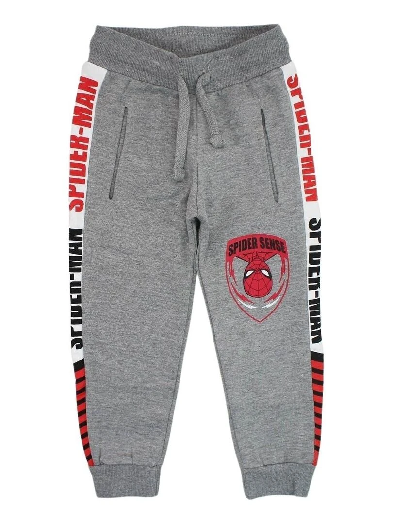 Disney Pantalon De Jogging garçon imprimé Spiderman en coton Gris