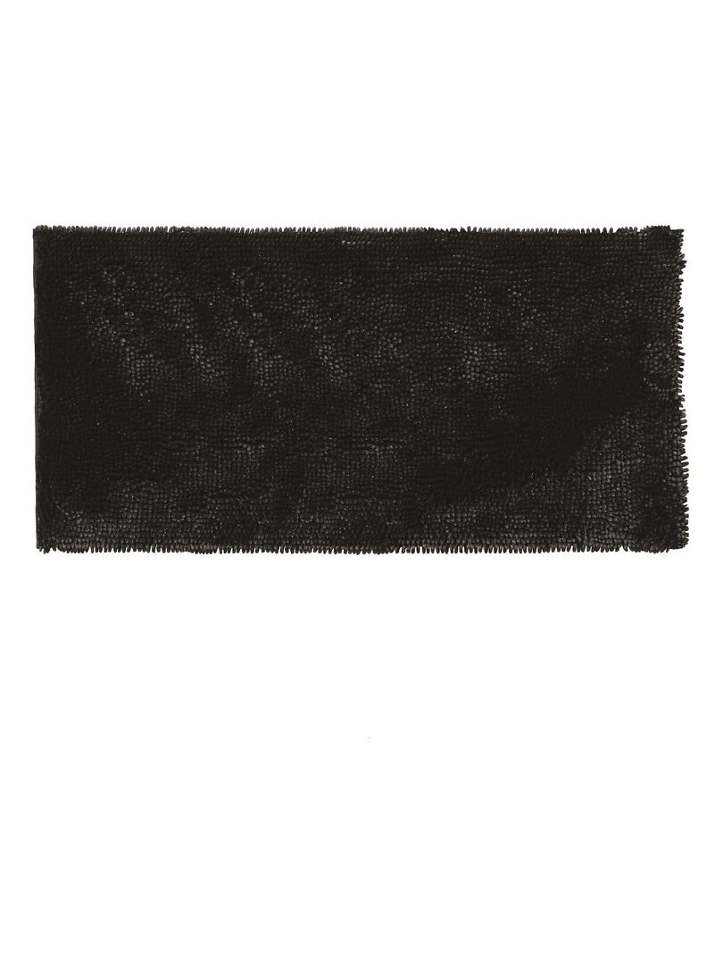 Guy Levasseur Tapis de bain en polyester uni noir argenté Noir