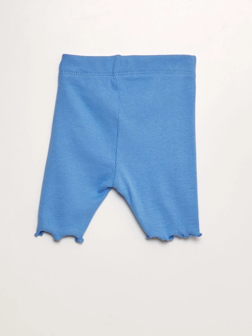 Short cycliste côtelé Bleu