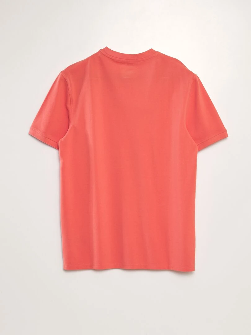 Polo en piqué de coton uni   Orange foncé
