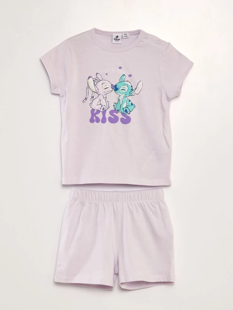 Ensemble de pyjama 'Stitch' 2 pièces Rose