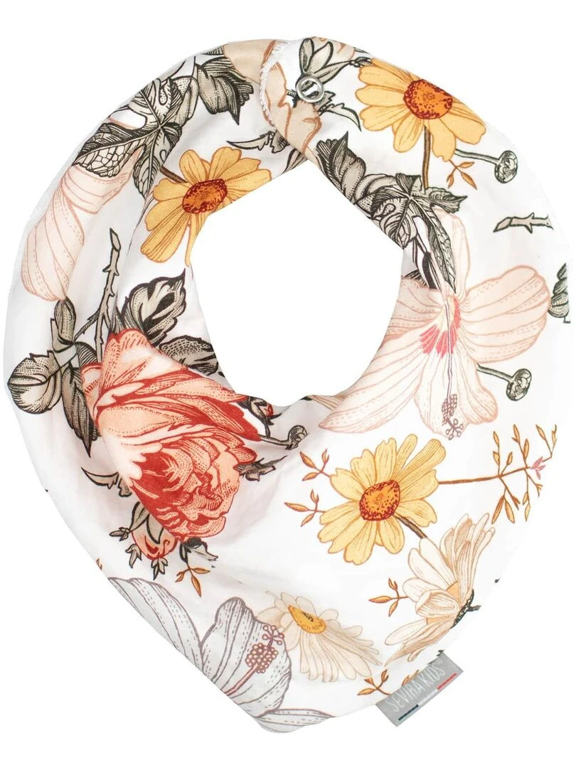 Bavoir bandana en coton Néo Vintage Multicolore