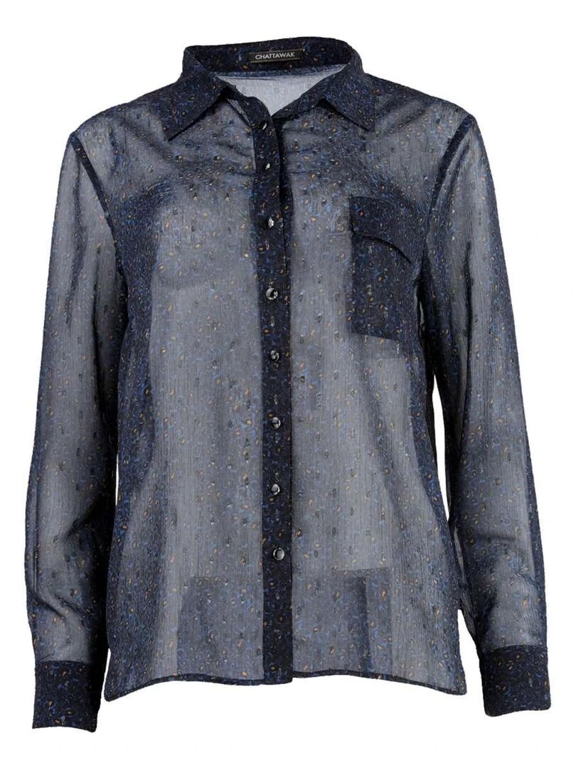 CHATTAWAK Chemise DIXIE évasée Bleu