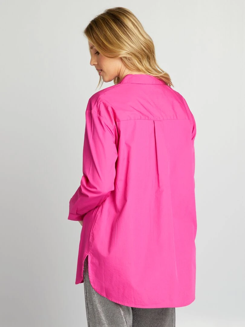 Chemise oversize de maternité   Rose