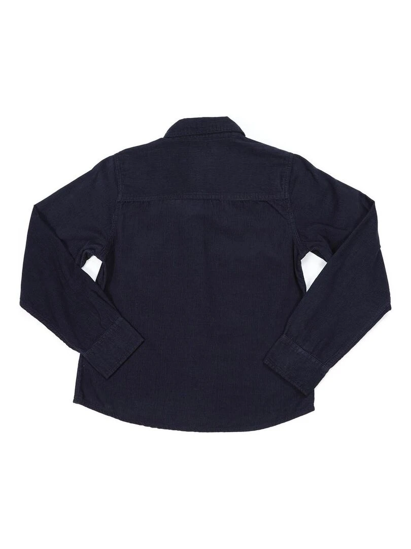 Chemise manches longues velours TOWEN J   Bleu marine