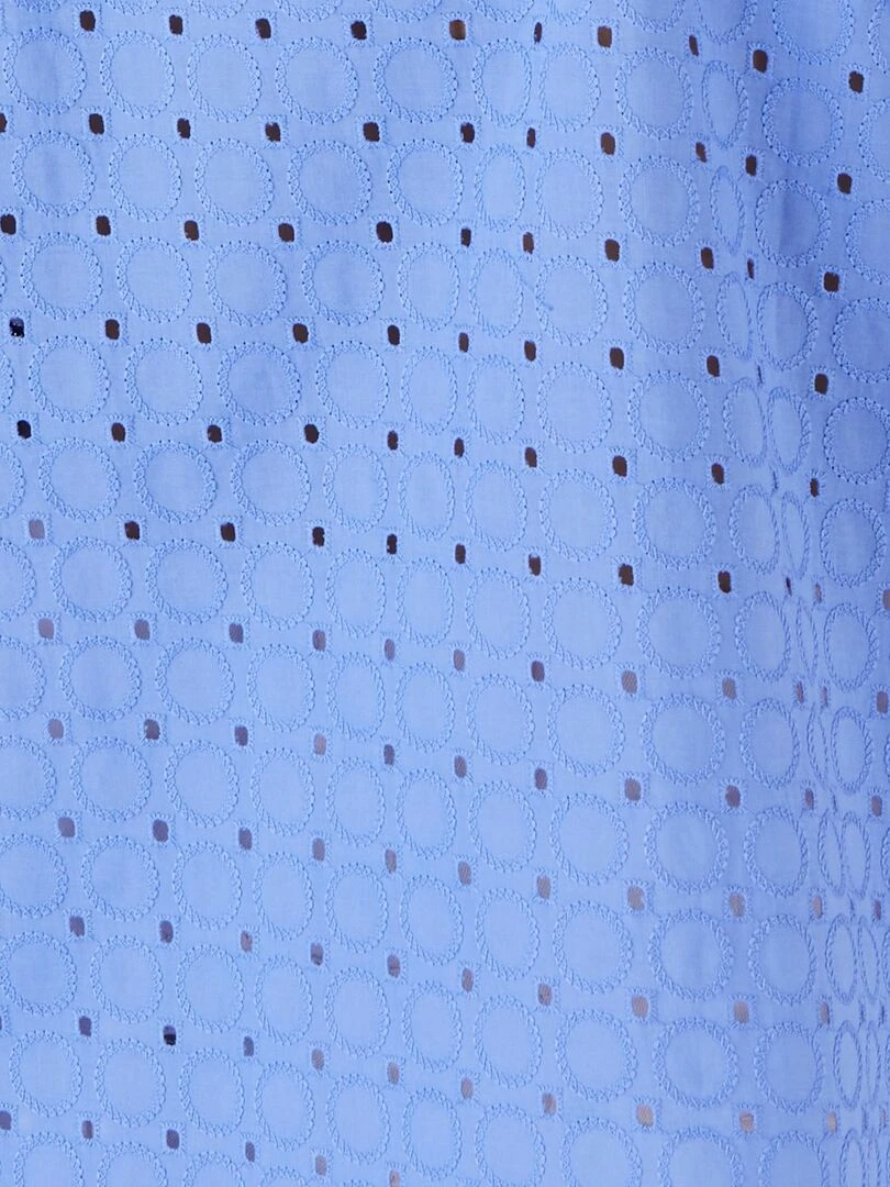 Chemisier broderie anglaise   Damart   Bleu azur
