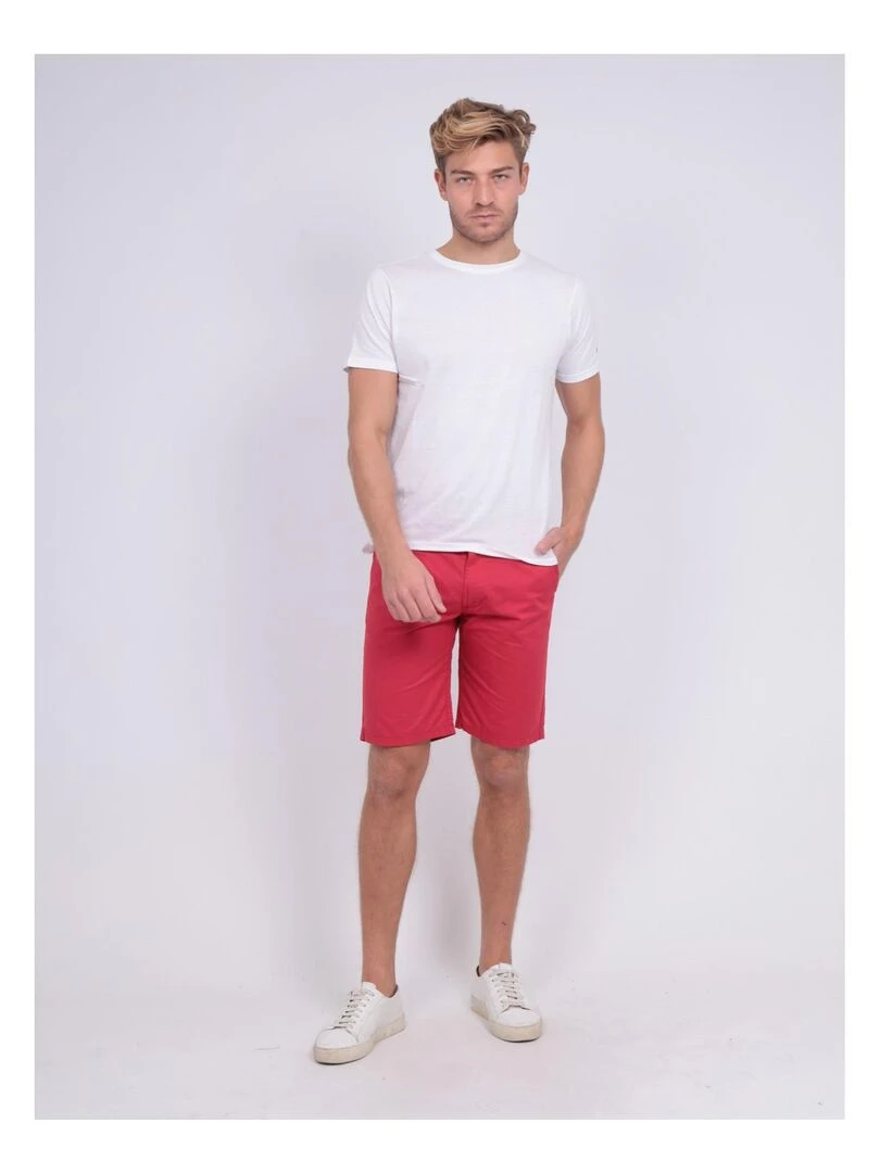 Bermuda chino BAGOO   Rouge