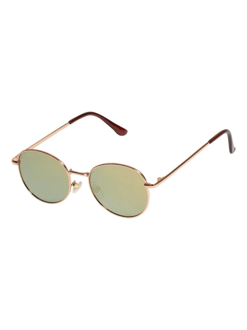 Lunettes de soleil 10 12 ans Rondes Or rose Or rose