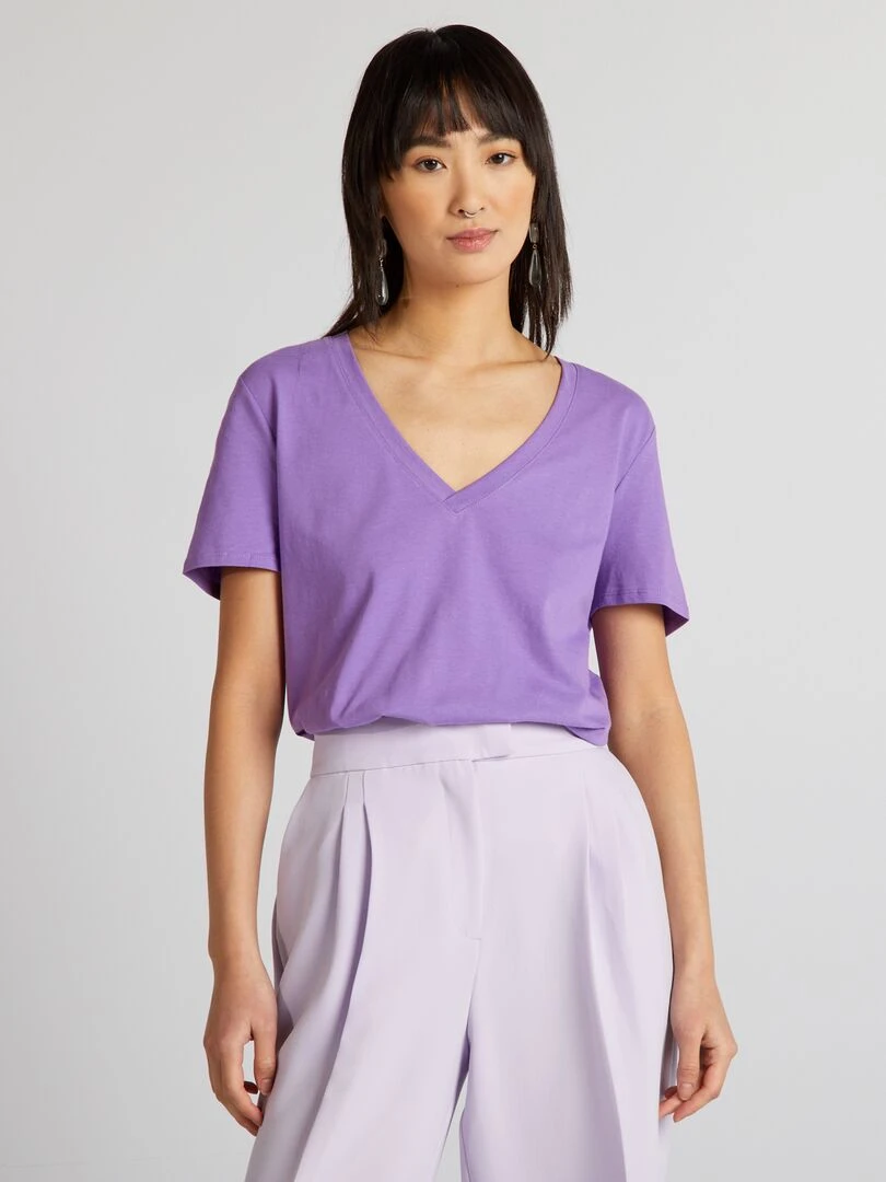 T shirt basique Violet