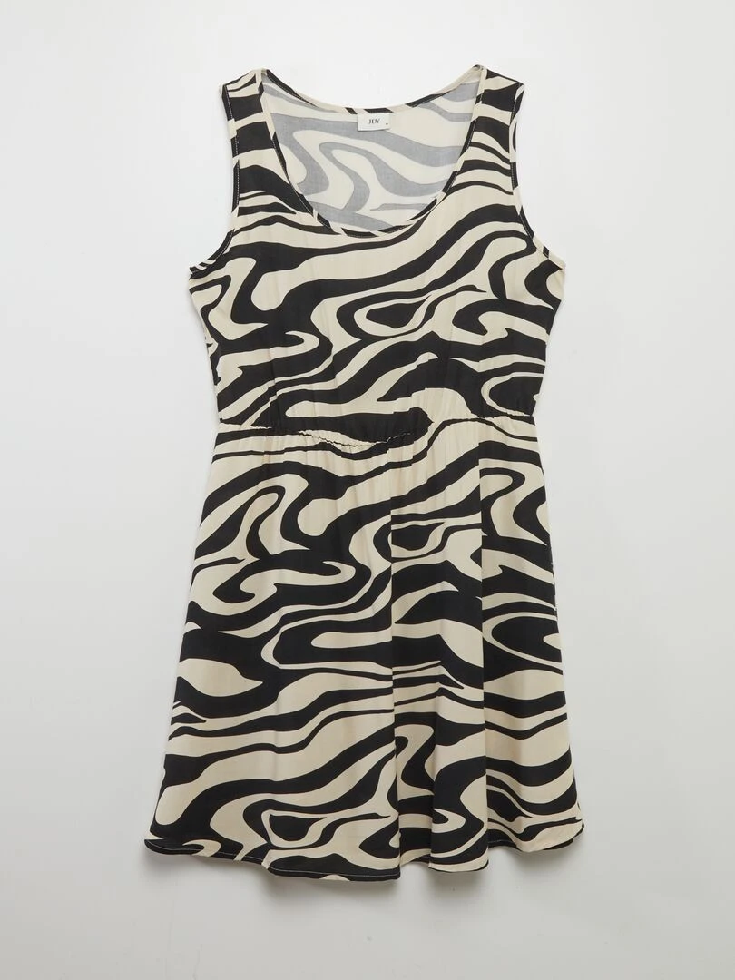 Robe légère courte 'JDY' Noir/blanc