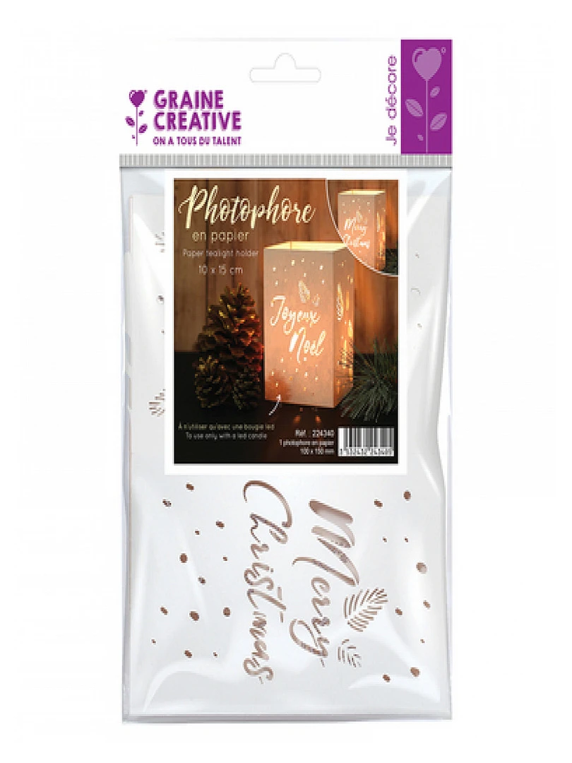 Photophore Papier Joyeux Noel N/A