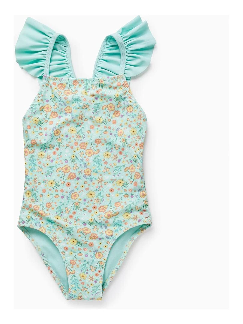 Maillot de Bain Floral UPF80 pour Fille HAJJ COLLECTION Vert clair
