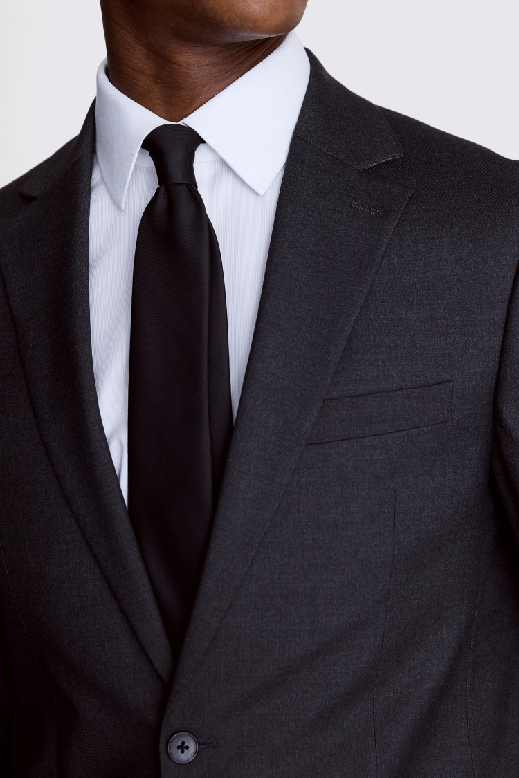Regular Fit Charcoal Stretch Jacket   Buy Online at Moss